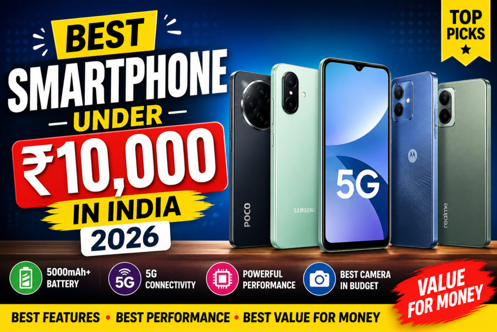 Best Smartphone Under ₹10,000 in India (2026)